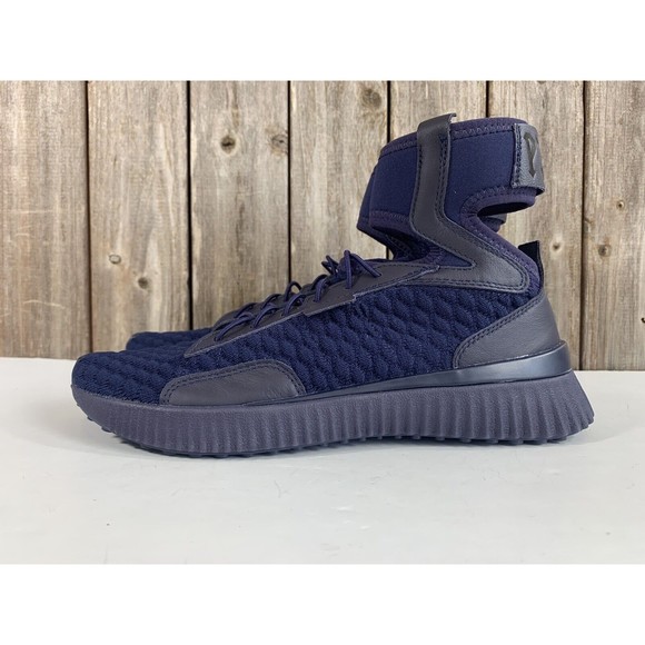 Puma Rihanna Fenty Ankle Strap Sneaker Trainer Mid BLACK/BLUE Women’s Shoe Sz 7 - Picture 4 of 9